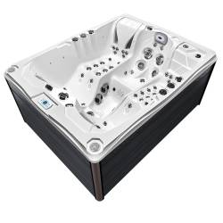 JACUZZI OGRODOWE WANNA SPA754 BIAŁA PERŁA OBUDOWA SZARA DESKA F22