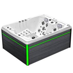 JACUZZI OGRODOWE WANNA SPA754 BIAŁA PERŁA OBUDOWA SZARA DESKA F22