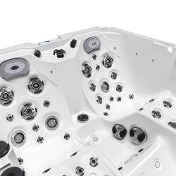 JACUZZI OGRODOWE WANNA SPA754 BIAŁA PERŁA OBUDOWA SZARA DESKA F22