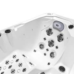 JACUZZI OGRODOWE WANNA SPA754 BIAŁA PERŁA OBUDOWA SZARA DESKA F22
