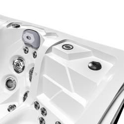 JACUZZI OGRODOWE WANNA SPA754 BIAŁA PERŁA OBUDOWA SZARA DESKA F22