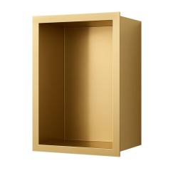 PÓŁKA ŁAZIENKOWA WNĘKOWA IGA Z KOŁNIERZEM ZŁOTA 45X20X10 CM