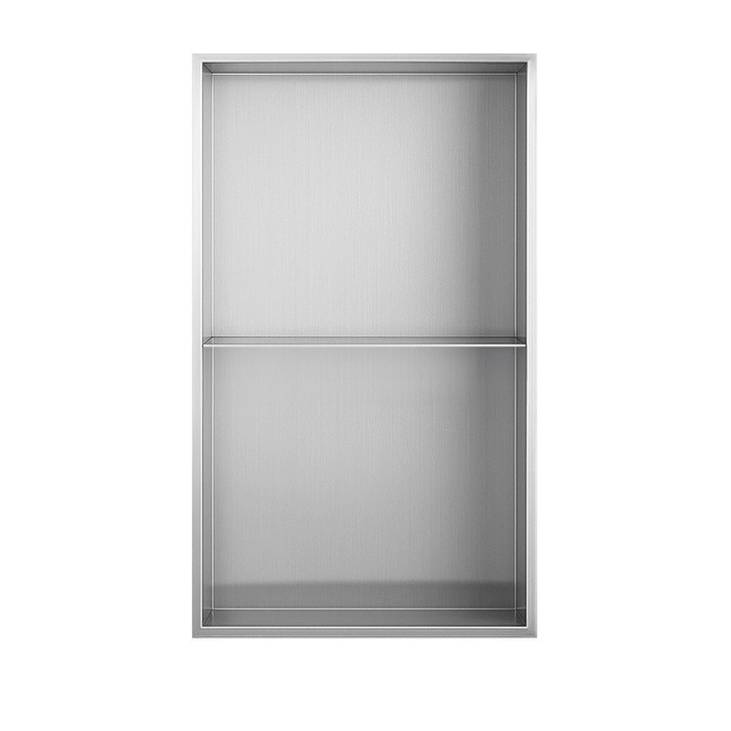 PÓŁKA ŁAZIENKOWA WNĘKOWA DUO Z KOŁNIERZEM CHROM 60X30X10 CM PÓŁKA ŁAZIENKOWA WNĘKOWA DUO Z KOŁNIERZEM CHROM 60X30X10 CM