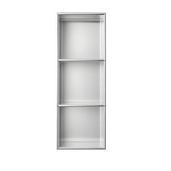PÓŁKA ŁAZIENKOWA WNĘKOWA TRES Z KOŁNIERZEM CHROM 90X30X10 CM