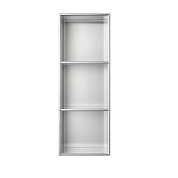 PÓŁKA ŁAZIENKOWA WNĘKOWA TRES Z KOŁNIERZEM CHROM 90X30X10 CM