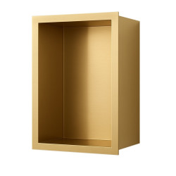 PÓŁKA ŁAZIENKOWA WNĘKOWA IGA Z KOŁNIERZEM ZŁOTA 45X30X10 CM