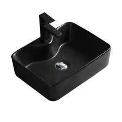 UMYWALKA NABLATOWA CERAMICZNA PROSTOKĄTNA ELISE-MTB-480 CZARNY MAT