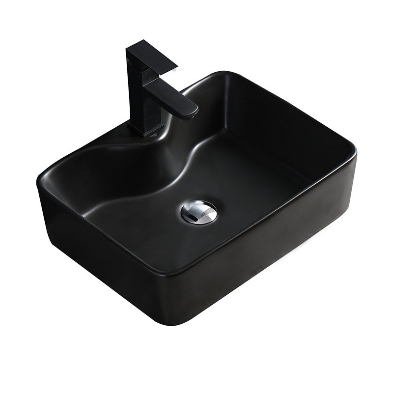 UMYWALKA NABLATOWA CERAMICZNA PROSTOKĄTNA ELISE-MTB-480 CZARNY MAT UMYWALKA NABLATOWA CERAMICZNA PROSTOKĄTNA ELISE-MTB-480 CZARNY MAT