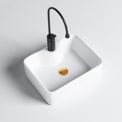 UMYWALKA NABLATOWA CERAMICZNA PROSTOKĄTNA ELISE-WH-480 BIAŁA