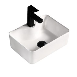 UMYWALKA NABLATOWA CERAMICZNA PROSTOKĄTNA ELISE-WH-480 BIAŁA