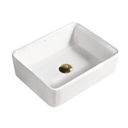 UMYWALKA NABLATOWA CERAMICZNA PROSTOKĄTNA LUXO-WH-410 BIAŁA
