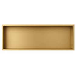 PÓŁKA ŁAZIENKOWA WNĘKOWA IGA Z KOŁNIERZEM ZŁOTA 90X30X10 CM