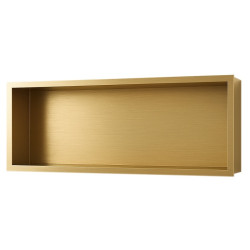 PÓŁKA ŁAZIENKOWA WNĘKOWA IGA Z KOŁNIERZEM ZŁOTA 90X30X10 CM