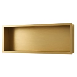 PÓŁKA ŁAZIENKOWA WNĘKOWA IGA Z KOŁNIERZEM ZŁOTA 90X30X10 CM