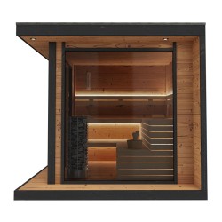SAUNA OGRODOWA FIŃSKA ALTANKA Z PIECEM EDA 9kW 8 OSOBOWA 250x250 CM