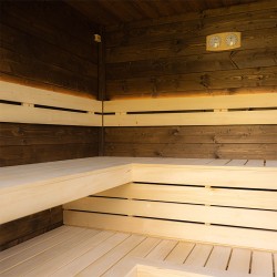 SAUNA OGRODOWA FIŃSKA ALTANKA Z PIECEM EDA 9kW 8 OSOBOWA 250x250 CM