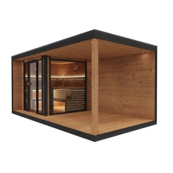 SAUNA OGRODOWA FIŃSKA ALTANKA Z PIECEM GABI 9kW 6-7 OSOBOWA 250x500 CM