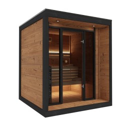 SAUNA OGRODOWA FIŃSKA ALTANKA Z PIECEM MIRA 9kW 6 OSOBOWA 200x205 CM