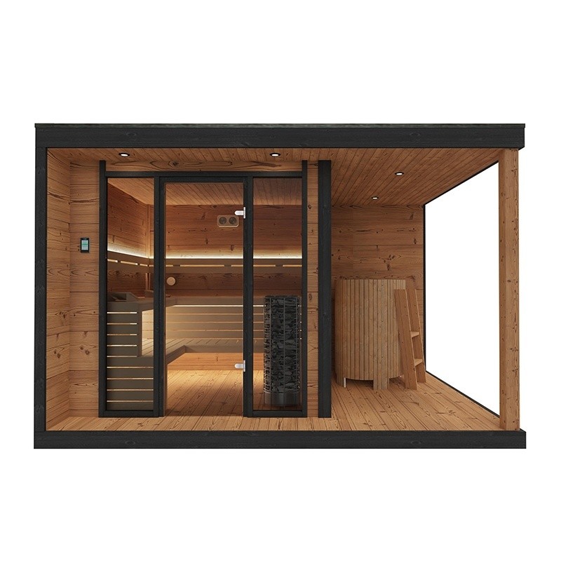 SAUNA OGRODOWA FIŃSKA ALTANKA Z PIECEM NORI 9kW 6-7 OSOBOWA 250x350 CM SAUNA OGRODOWA FIŃSKA ALTANKA Z PIECEM NORI 9kW 6-7 OSOBOWA 250x350 CM
