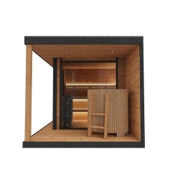 SAUNA OGRODOWA FIŃSKA ALTANKA Z PIECEM NORI 9kW 6-7 OSOBOWA 250x350 CM