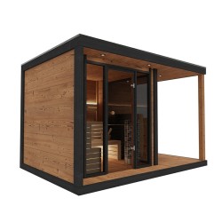 SAUNA OGRODOWA FIŃSKA ALTANKA Z PIECEM NORI 9kW 6-7 OSOBOWA 250x350 CM