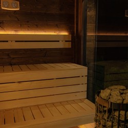 SAUNA OGRODOWA FIŃSKA ALTANKA Z PIECEM NORI 9kW 6-7 OSOBOWA 250x350 CM