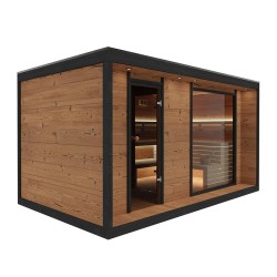 SAUNA OGRODOWA FIŃSKA ALTANKA Z PIECEM SILVA 9kW 6-7 OSOBOWA 250x410 CM
