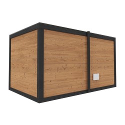 SAUNA OGRODOWA FIŃSKA ALTANKA Z PIECEM SILVA 9kW 6-7 OSOBOWA 250x410 CM