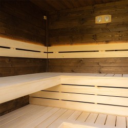SAUNA OGRODOWA FIŃSKA ALTANKA Z PIECEM SILVA 9kW 6-7 OSOBOWA 250x410 CM