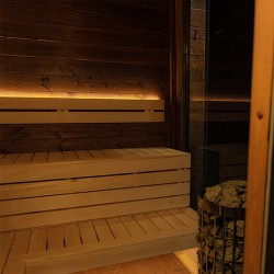 SAUNA OGRODOWA FIŃSKA ALTANKA Z PIECEM SILVA 9kW 6-7 OSOBOWA 250x410 CM