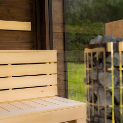 SAUNA OGRODOWA FIŃSKA ALTANKA Z PIECEM SILVA 9kW 6-7 OSOBOWA 250x410 CM