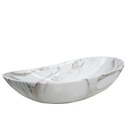 UMYWALKA NABLATOWA CERAMICZNA MARMUROWA OWALNA LAVI-MAR1-625