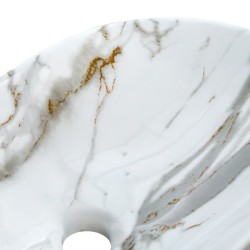 UMYWALKA NABLATOWA CERAMICZNA MARMUROWA OWALNA LAVI-MAR1-625
