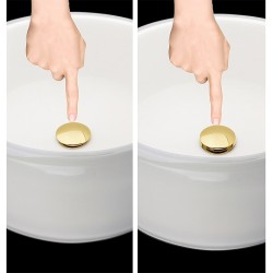 KOREK DO UMYWALKI KLIK-KLAK AUTOMATYCZNY LARS-GL ZŁOTY