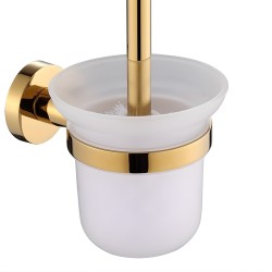 SZCZOTKA DO WC ŁAZIENKOWA TOALETOWA WISZĄCA SZKŁO MEGAN ZŁOTA