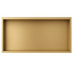 PÓŁKA ŁAZIENKOWA WNĘKOWA IGA Z KOŁNIERZEM ZŁOTA 60X30X10 CM