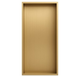 PÓŁKA ŁAZIENKOWA WNĘKOWA IGA Z KOŁNIERZEM ZŁOTA 60X30X10 CM