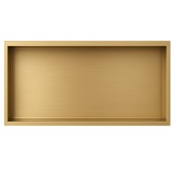 PÓŁKA ŁAZIENKOWA WNĘKOWA IGA Z KOŁNIERZEM ZŁOTA 60X30X7 CM