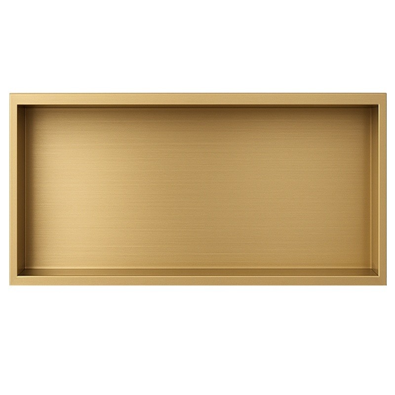 PÓŁKA ŁAZIENKOWA WNĘKOWA IGA Z KOŁNIERZEM ZŁOTA 60X30X7 CM PÓŁKA ŁAZIENKOWA WNĘKOWA IGA Z KOŁNIERZEM ZŁOTA 60X30X7 CM