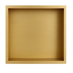 PÓŁKA ŁAZIENKOWA WNĘKOWA IGA Z KOŁNIERZEM ZŁOTA 30X30X10 CM