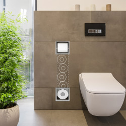 UCHWYT NA PAPIER TOALETOWY WNĘKOWY Z MAGAZYNKIEM DO ZABUDOWY DARIO-CH CHROM