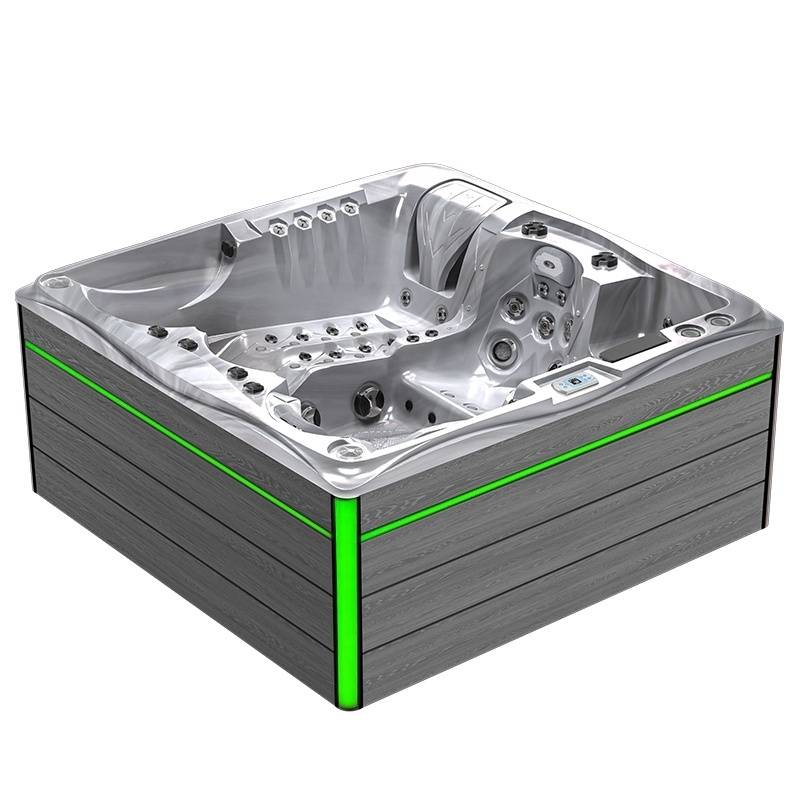 JACUZZI OGRODOWE WANNA SPA747 CAPPUCCINO OBUDOWA SZARA DESKA F24 210X210 CM