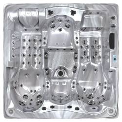 JACUZZI OGRODOWE WANNA SPA747 CAPPUCCINO OBUDOWA SZARA DESKA F24 210X210 CM