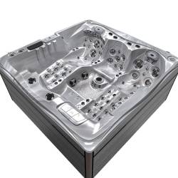 JACUZZI OGRODOWE WANNA SPA747 CAPPUCCINO OBUDOWA SZARA DESKA F24 210X210 CM
