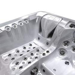 JACUZZI OGRODOWE WANNA SPA747 CAPPUCCINO OBUDOWA SZARA DESKA F24 210X210 CM