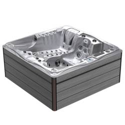 JACUZZI OGRODOWE WANNA SPA747 CAPPUCCINO OBUDOWA SZARA DESKA F24 210X210 CM