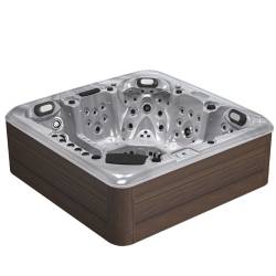 JACUZZI OGRODOWE WANNA SPA755 CAPPUCCINO OBUDOWA BRĄZOWA DESKA F21 230X230 CM