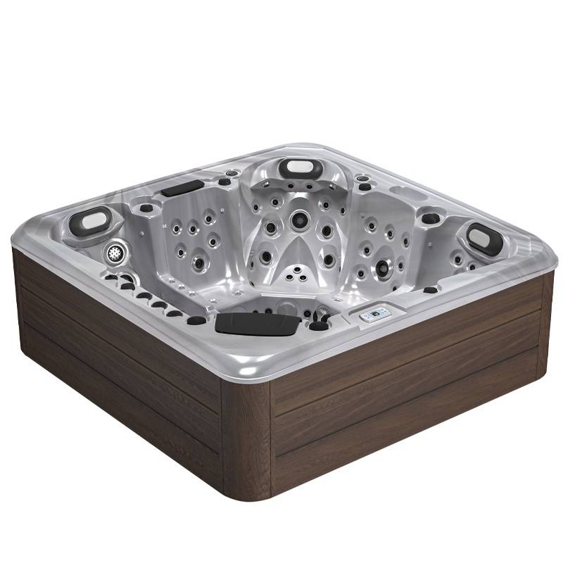 JACUZZI OGRODOWE WANNA SPA755 CAPPUCCINO OBUDOWA BRĄZOWA DESKA F21 230X230 CM