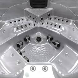 JACUZZI OGRODOWE WANNA SPA755 CAPPUCCINO OBUDOWA BRĄZOWA DESKA F21 230X230 CM