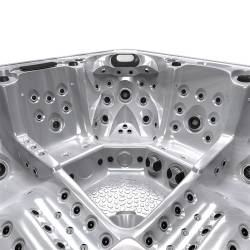 JACUZZI OGRODOWE WANNA SPA755 CAPPUCCINO OBUDOWA BRĄZOWA DESKA F21 230X230 CM